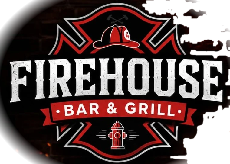 The Coachella Firehouse shield: crossed axes, a helmet and a hydrant